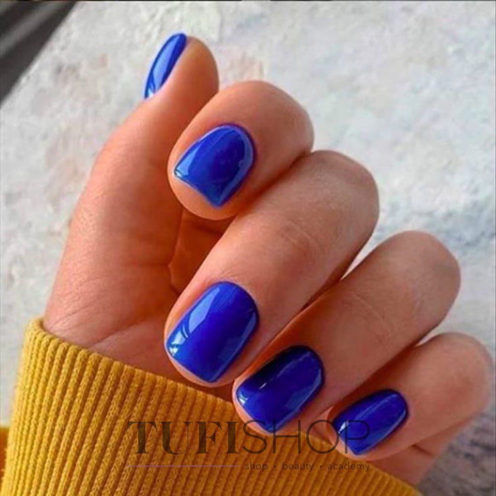 Ногти в синих цветах