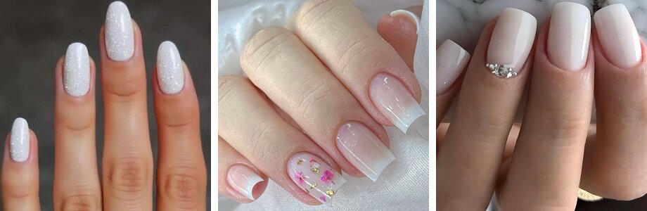 Rodzaje wzorów manicure mlecznego