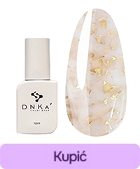 Baza hybrydowa DNKa Cover №011 mleczna z kawałkami płatków złota 12 ml