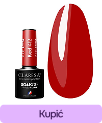 Lakier hybrydowy Claresa RED 412 czerwony 5 ml