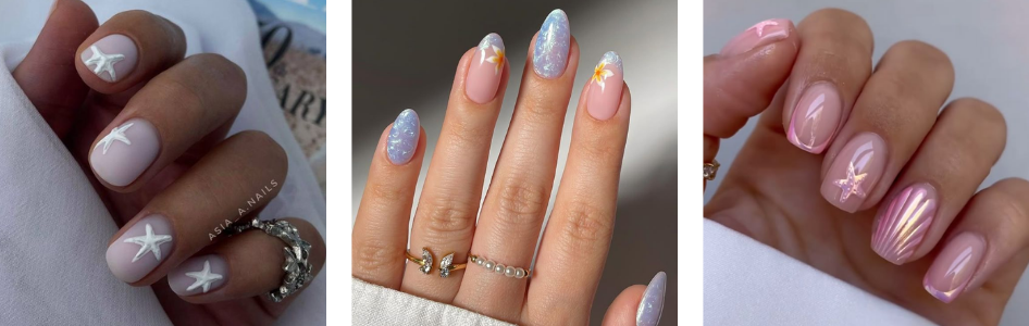 morski letni manicure