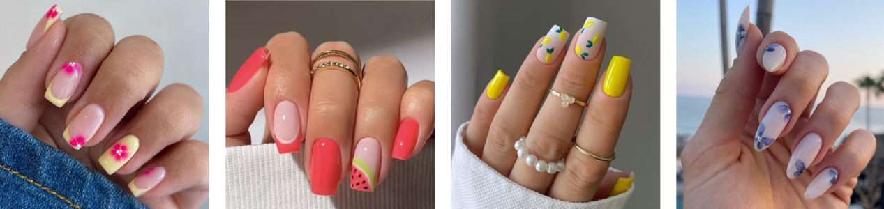 jasny letni manicure