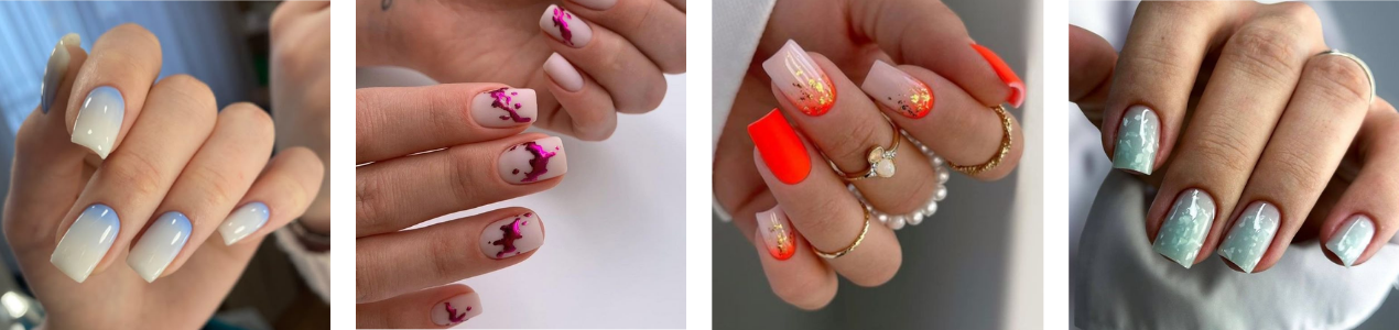 połączenie odcieni do letniego manicure